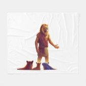 🦁 Digital Art Character Design - Koning Leeuw. Fleece Deken (Voorkant (Horizontaal))