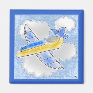 Digital Art Jet-vliegtuig Magneet