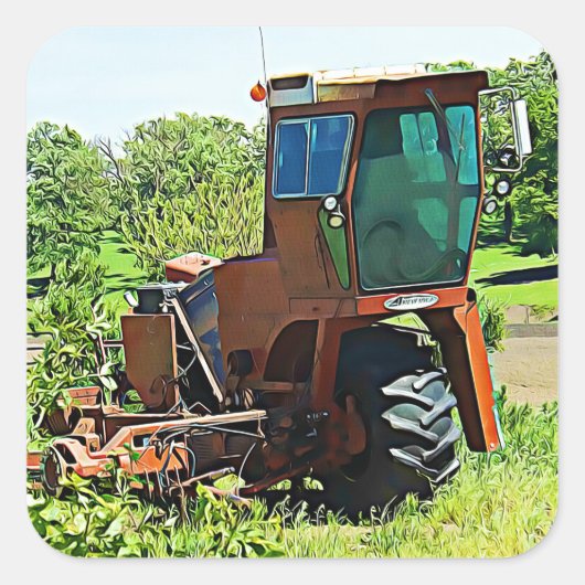 Digital Art Midwest Farming Tractor Stickers (Voorkant)