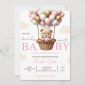 Digital Baby Girl Shower Invitation Template, Edit (Devant)