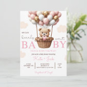Digital Baby Girl Shower Invitation Template, Edit (Debout devant)