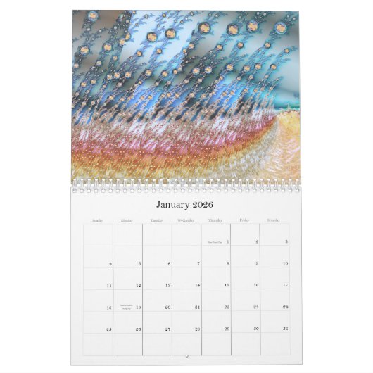 Digital Baroque 2020 calendrier fractal (Jan 2026)