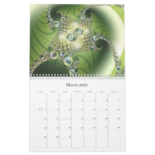 Digital Baroque 2020 calendrier fractal (Mar 2026)