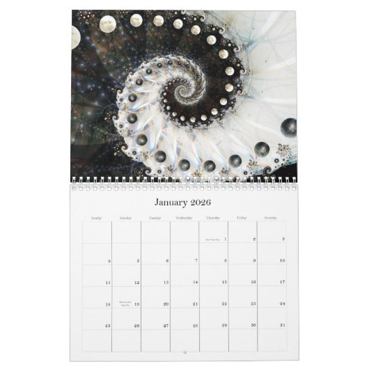 Digital Baroque 2023 calendrier fractal (Jan 2026)