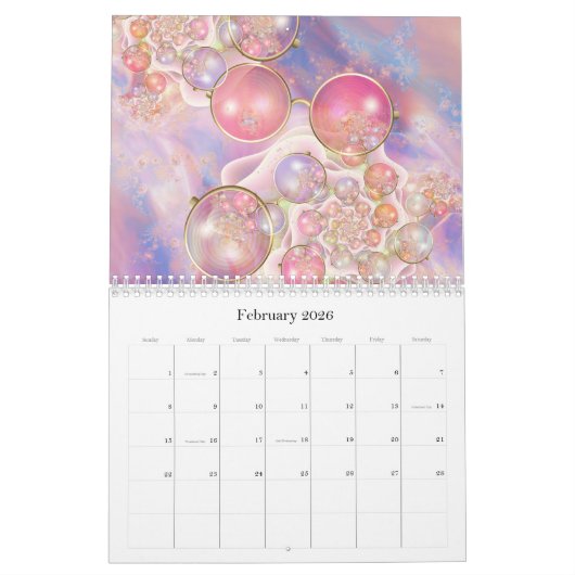 Digital Baroque 2023 calendrier fractal (Feb 2026)