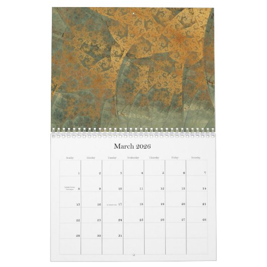 Digital Baroque 2023 calendrier fractal (Mar 2026)
