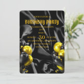 Digital Birthday Dinner Invitation Template, Black (Debout devant)