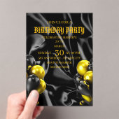 Digital Birthday Dinner Invitation Template, Black (In situ (ordinateur de poche))