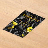 Digital Birthday Dinner Invitation Template, Black (Poser)