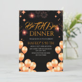 Digital Birthday Dinner Invitation Template, Black (Debout devant)