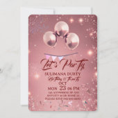 Digital Birthday Dinner Invitation Template, Black (Devant)