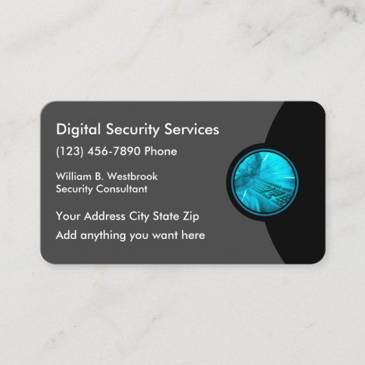 Digital Business Security Services Visitekaartje (Voorkant)