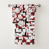 Digital Camo Black White Pattern Bad Handdoek (Insitu)
