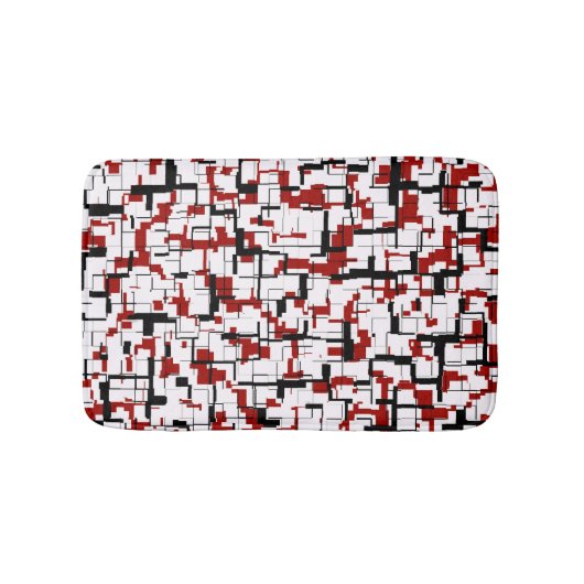 Digital Camo Black White Pattern Badmat (Voorkant)