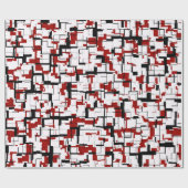 Digital Camo Black White Pattern Cadeaupapier (Vlak)