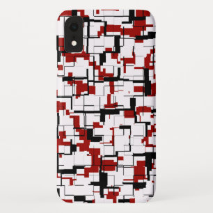 Digital Camo Black White Pattern iPhone XR Hoesje