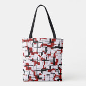 Digital Camo Black White Pattern Draagtas (Achterkant)