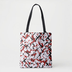 Digital Camo Black White Pattern Draagtas