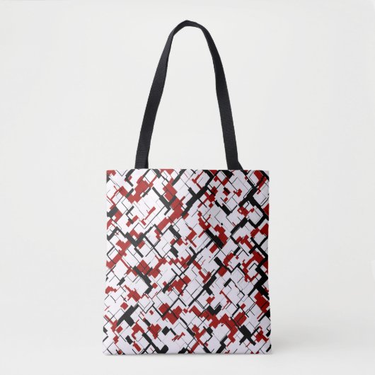 Digital Camo Black White Pattern Draagtas (Voorkant)