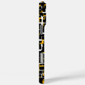 Digital Camo Black White Yellow Pattern Case-Mate iPhone Case (Achterkant / Rechts)
