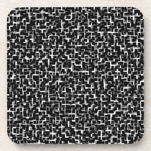 Digital Camo Black White Yellow Pattern Drankjes Onderzetter
