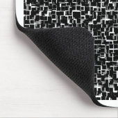 Digital Camo Black White Yellow Pattern Muismat (Hoek)