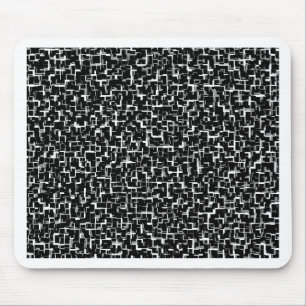 Digital Camo Black White Yellow Pattern Muismat