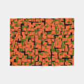 Digital Camo Green Oranje Pattern Fleece Deken (Voorkant (Horizontaal))