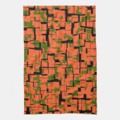 Digital Camo Green Oranje Pattern Theedoek (Verticaal)