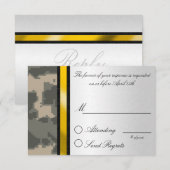 Digital Camouflage Reply Card RSVP Kaartje (Voorkant / Achterkant)