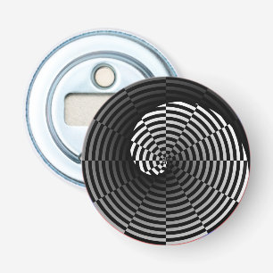 Digital Checker Yin Yang door Kenneth Yoncich Button Flesopener