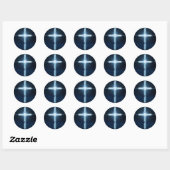 Digital Christian - Digital Cross Sticker Decal (Feuille)