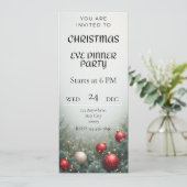 Digital Christmas Eve Dinner party Invitation (Debout devant)