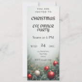 Digital Christmas Eve Dinner party Invitation (Devant)