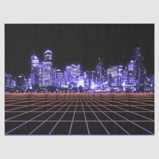 Digital City Grid Tissuepapier (Voorkant)