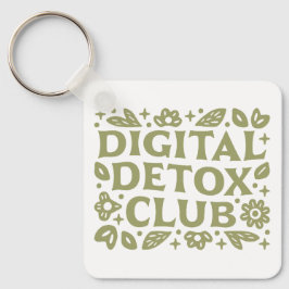 Digital detox club wellness girl aesthetic sleutelhanger