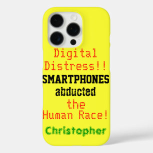 Digital Distress Smartphone Humoristische Quote iPhone 16 Pro Hoesje