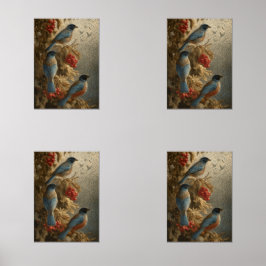 Digital drawing birds muurkunst sets