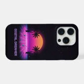 Digital Dreamer Neon Grid iPhone Case (Verso Horizontal)