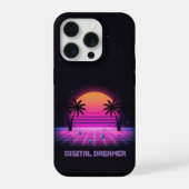Digital Dreamer Neon Grid iPhone Case (Verso)