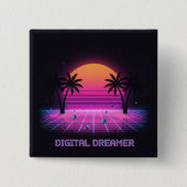 Digital Dreamer Retro Lapel Button (Voorkant)