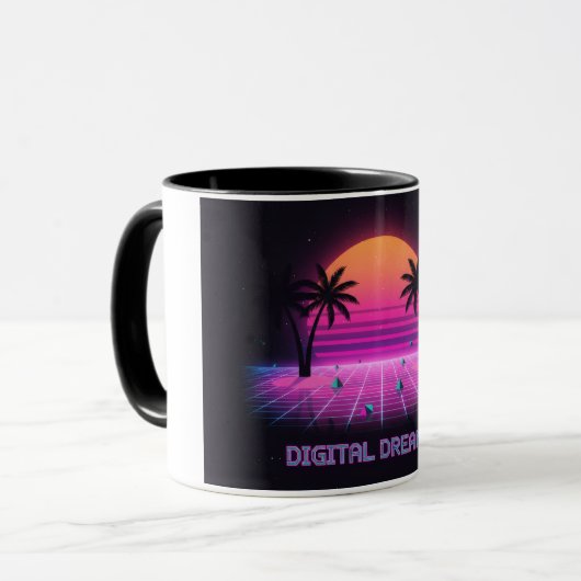 Digital Dreamer Two-Tone Coffee Mug (Devant gauche)
