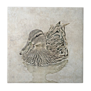Digital Duck Art Tile Tegeltje