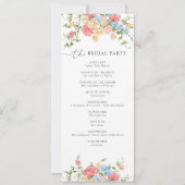 Digital Elegant Fleur sauvage Wedding Programme (Dos)