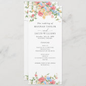 Digital Elegant Fleur sauvage Wedding Programme (Devant / Derrière)