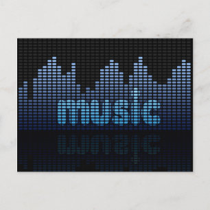 Digital Equalizer Music Wave Wall Briefkaart