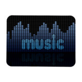 Digital Equalizer Music Wave Wall Magneet (Horizontaal)