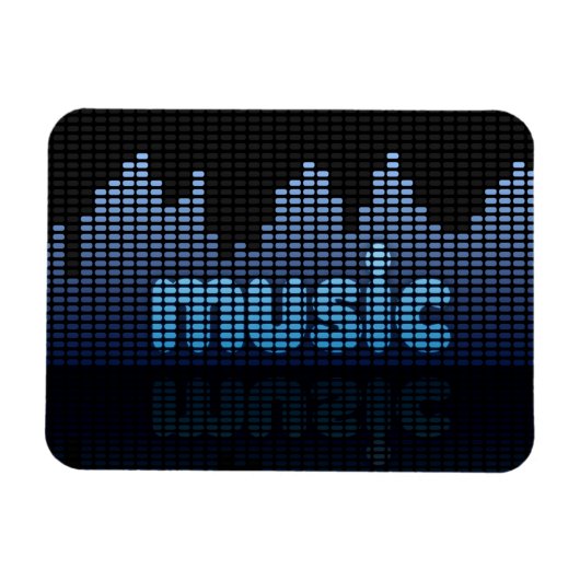 Digital Equalizer Music Wave Wall Magneet (Horizontaal)