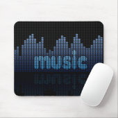 Digital Equalizer Music Wave Wall Muismat (Met muis)