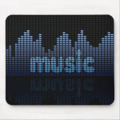 Digital Equalizer Music Wave Wall Muismat (Voorkant)